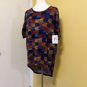Lularoe tribal print irma hi low top sz XXS NWT *G